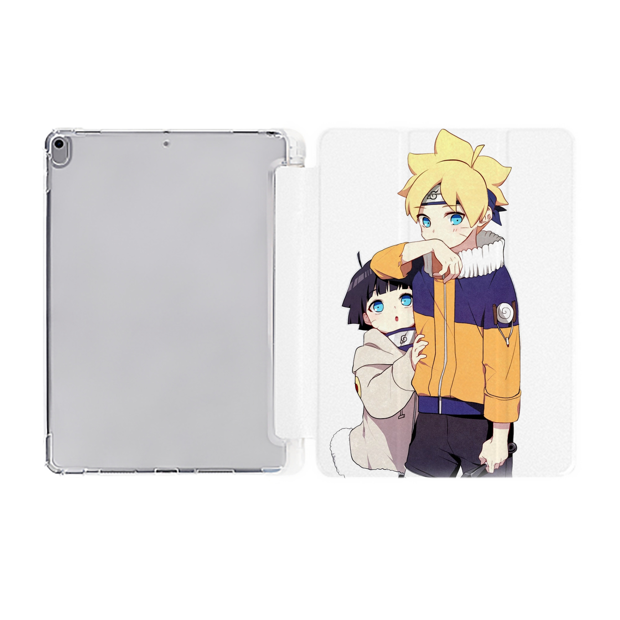 （画像用） NARUTO -ナルト- うずまき ボルト Uzumaki Boruto IPad ケース ペン収納付き 三つ折りスタンド PUレザー×シリコン 対応機種9.5/10.5/10.9インチ
